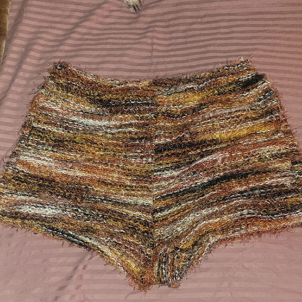 Stylish Multicolor Women's Textured Shorts M